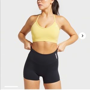Gymshark V neck training sports bra in yellow